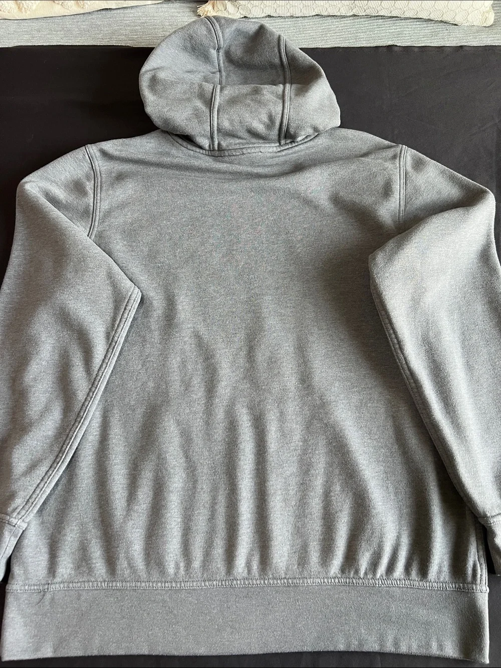 The North Face Gray Hoodie with Teal Logo